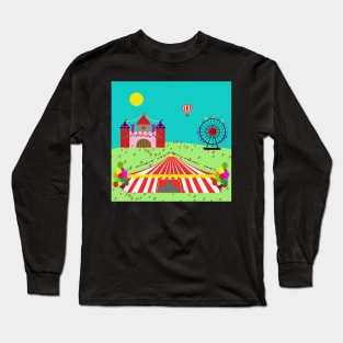 Circo, castillo y noria Long Sleeve T-Shirt